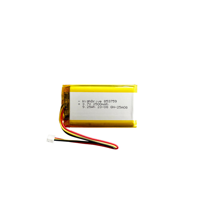 HD853759-2500 • Lithium Polymer (LiPo) rechargeable battery