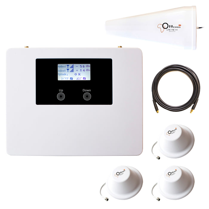 GSM Booster Kit 2A with ceiling mount antennas