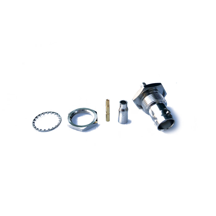 BNC-16-05-LTGN • BNC bulkhead crimp jack for RG174