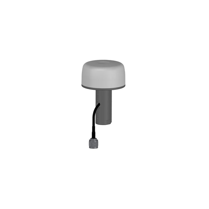 A white active outdoor/marine GPS antenna with a 2-meter cable and an SMA plug.