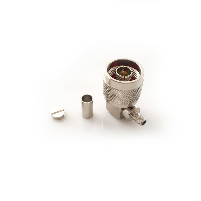 N-13-04-F-TGN • N-type plug right angle crimp for RG58