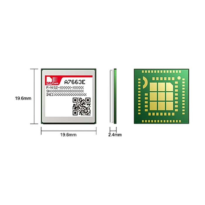 A7663E-MAXS • LTE CAT1 module with GNSS