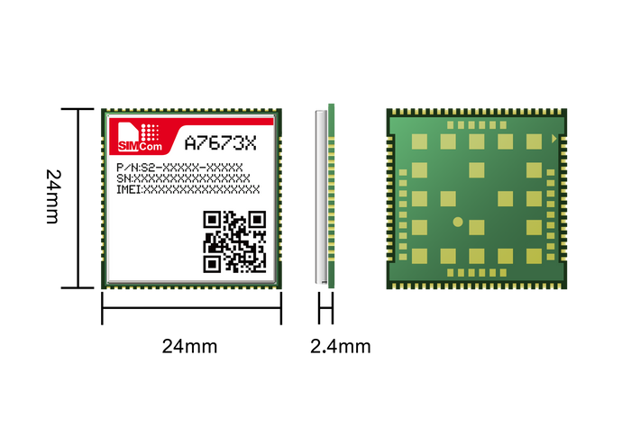 A7673E-MAMS • LTE CAT1 module with GNSS