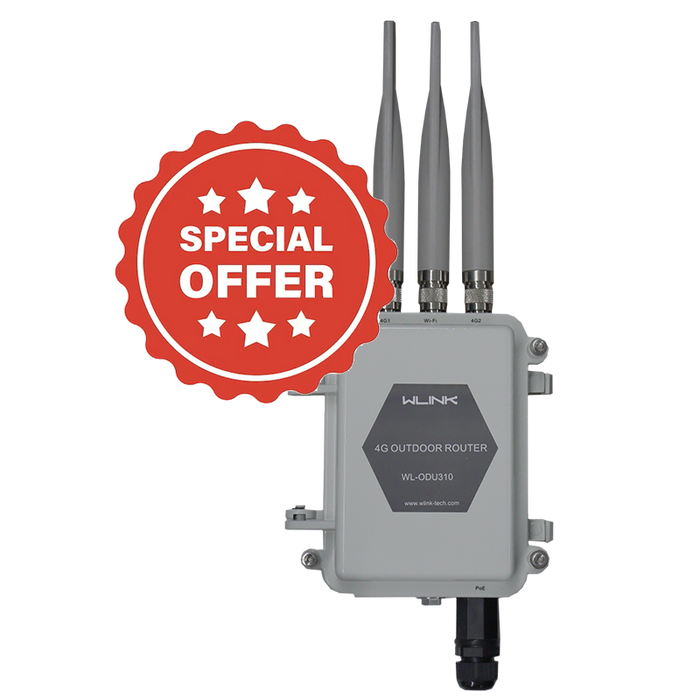 WL-ODU310-R4LAC4 • W-LINK Outdoor 4G Router Kit & Wi-Fi Hotspot