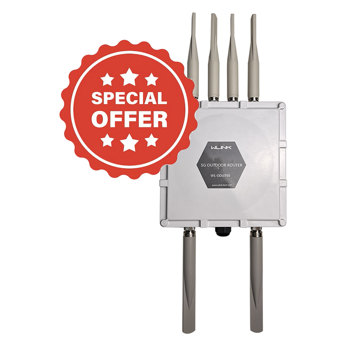 WL-ODU350-530NQ • W-LINK Outdoor 5G Router Kit & Wi-Fi Hotspot
