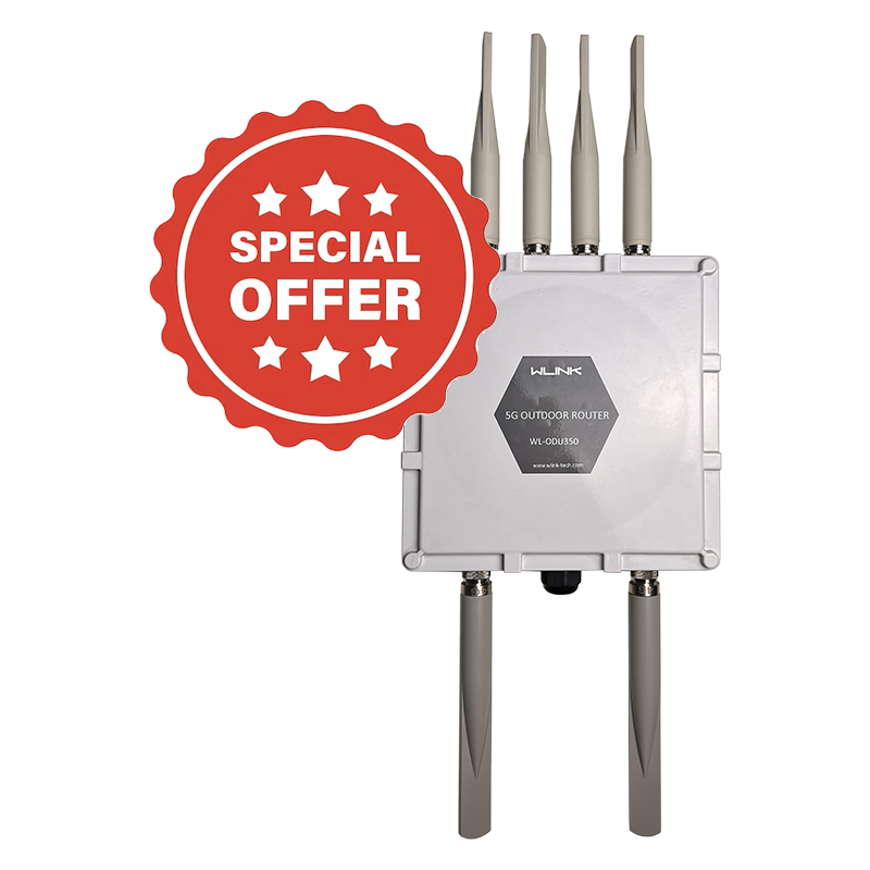 WL-ODU350-530NQ • W-LINK Outdoor 5G Router Kit & Wi-Fi Hotspot